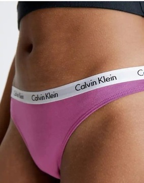 CALVIN KLEIN STRINGI DAMSKIE FIOLETOWE Z LOGO M 0Z4G2_A*