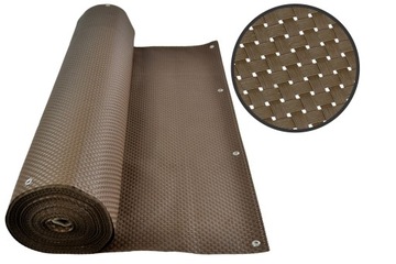 Балконное покрытие для балюстрады из техноротанга BROWN UMBRA на заказ.