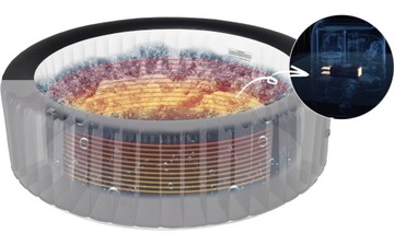 ГИДРОМАССАЖНЫЙ БАССЕЙН НА 6 ЧЕЛОВЕК НАДУВНОЙ VITO MSPA + ПУЗЫРЬКИ + ДИСТАНЦИОННОЕ УПРАВЛЕНИЕ