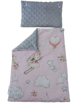 POŚCIEL DLA LALEK KOŁDERKA PODUSZKA DO WÓZKA