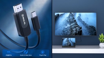 Кабель-переходник USB-C/HDMI 4K 60 Гц REAL-EL