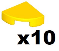 LEGO 25269 Tile 1x1 Ćwiartka Żółty 10 szt. NOWY