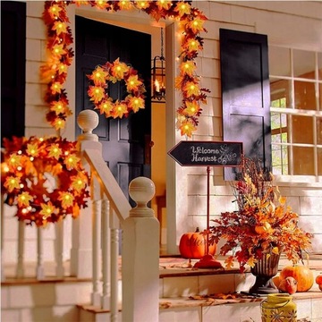 10m 80 Led girlanda lampki Ogrodowe liści klonu