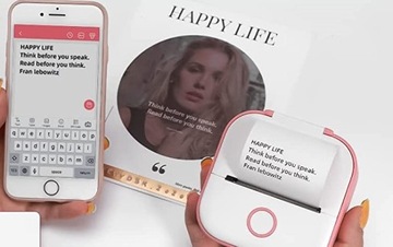 Мини-термопринтер Phomemo T02 для фотографий, заметок, этикеток, розовый