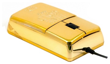 Myszka mysz USB Satzuma w kształcie sztabki złota