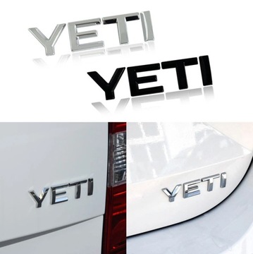 Черная эмблема с надписью SKODA YETI OEM QUALITY*