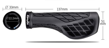 Удобные эргономичные велосипедные ручки EasyDo 137 мм.