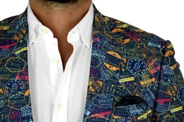 GIOVANNI PERA Marynarka męska D203 VISA 46 XS