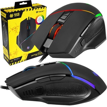 OUTLET - MYSZ GAMINGOWA DLA GRACZY RGB LED 6400DPI
