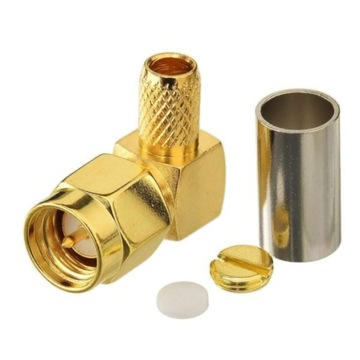 Разъем SMA-RP для кабеля RG58, ANGLE CRAMP
