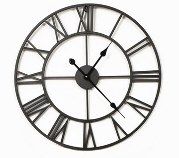 DUŻY METALOWY ZEGAR ŚCIENNY 40 CM CICHY MECHANIZM