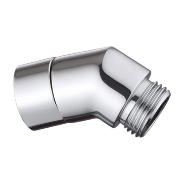 Głowica prysznicowa Adapter kolankowy Przedłużenie ramienia prysznicowego Srebrna łazienka 135 stopni