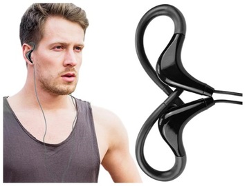 SŁUCHAWKI SPORTOWE PRZEWODOWE KABEL JACK TELEFONU