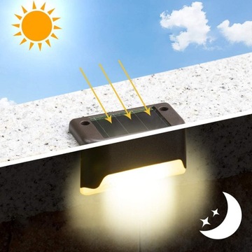 СВЕТОДИОДНЫЕ СОЛНЕЧНЫЕ САДОВЫЕ ЛЕСТНИЧНЫЕ СВЕТИЛЬНИКИ ДЛЯ ТЕРРАСЫ 8 ШТ.