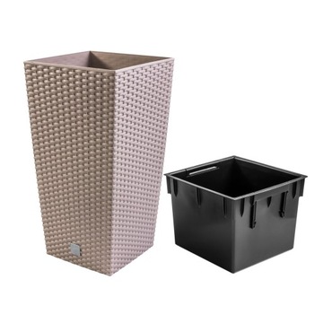 RATO SQUARE DRTS265 горшок + вставка Мокка