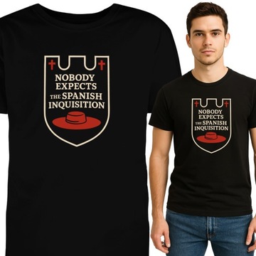 NOBODY EXPECTS SPANISH INQUISITION MONTY PYTHON PREZENT KOSZULKA MĘSKA L