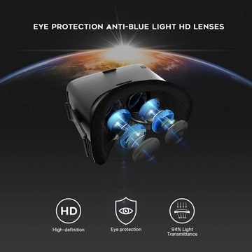 DESTEK V5 VR-очки для телефона с углом обзора 110° и джойстиком