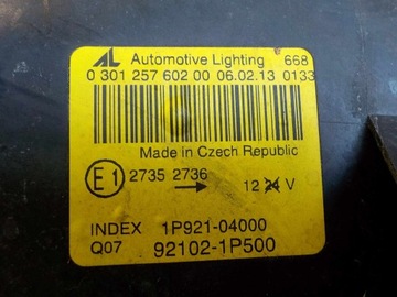 KIA VENGA 13R SVĚTLO PRAVÁ PŘEDNÍ 92102-1P500