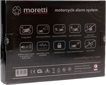ALARM SKUTEROWY MORETTI Z PODTRZYMANIEM 125dB