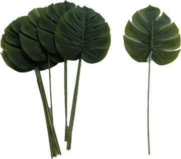 12x LIŚĆ SZTUCZNY MONSTERA 40CM WOSKOWANY KOMPOZYCJE