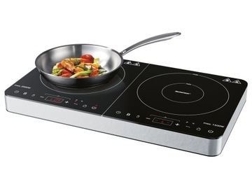 Płyta indukcyjna podwójna przenośna panel dotykowy Silvercrest SDI 3500 E1