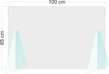 Крышка прилавка из плексигласа 100х75, стоячее оргстекло 3мм.