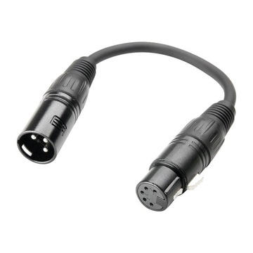 DMX Przejsciowka 3 pin na 5 pin adapter DHM 0020