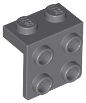 Lego 44728 płytka łamana 2x2 c. szary 1 szt U
