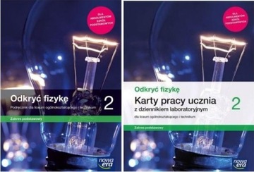 ODKRYĆ FIZYKĘ 2 LO PODRĘCZNIK + KARTY PRACY ZAKRES PODSTAWOWY NOWA ERA