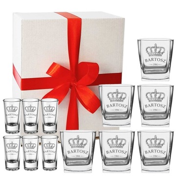 ZESTAW SZKLANKI DO WHISKY X6 KIELISZKI X6GRAWER