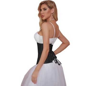 CZARNY MODELUJĄCY GORSET POD BIUST XL