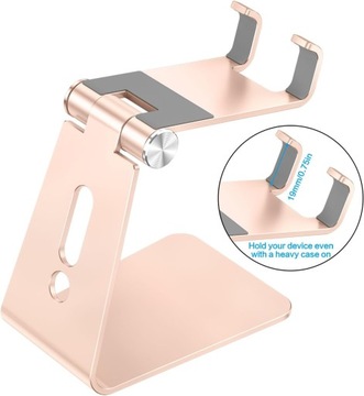 Regulowany stojak na telefon komórkowy, OMOTON Aluminium De