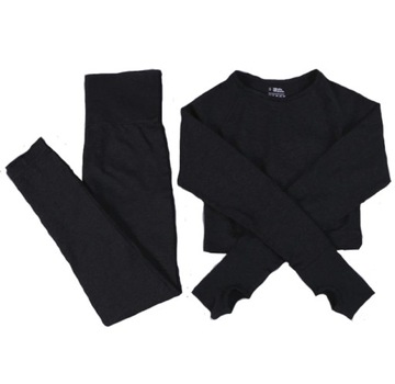 KOMPLET LEGGINSY BLUZKA TOP DŁUGI RĘKAW SIŁOWNIA