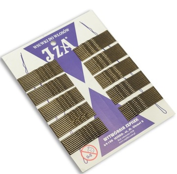 Wsuwki Iza karbowane młotek złoty 6cm 100szt