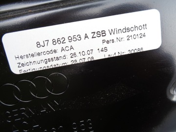 NÁPOR VSTUP VZDUCHU VĚTRNÁ CLONA 8J7862953A CABRIO AUDI TT 8J