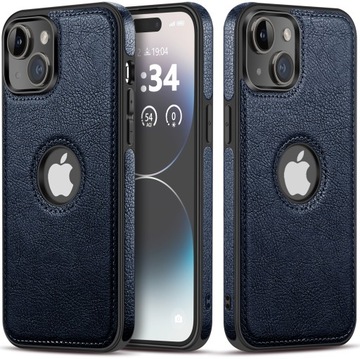 ETUI CASE PREMIUM EKO-SKÓRA DO IPHONE 13 - BLUE