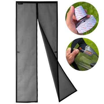 NextHook Moskitiera z WŁÓKNA SZKLANEGO magnesy DRZWI 90x220