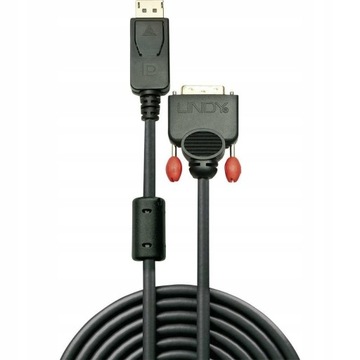 Kabel adapter LINDY DisplayPort - DVI M/M 3m czarn