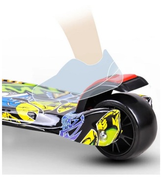 Трехколесный складной балансировочный самокат со светодиодной подсветкой тормоза для детей