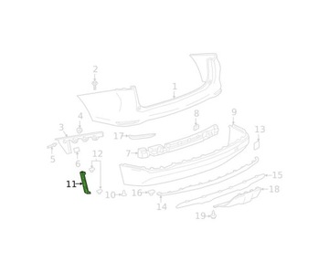 DRŽÁKY NÁRAZNÍKU PŘEDNÍ CHEVROLET EQUINOX 2018- 23333118 PRAVÁ