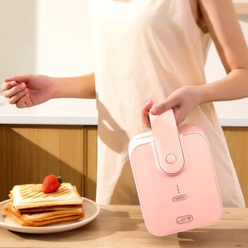 SHC Хлебопечка Машина для завтрака Домашняя вафельница Розовая 0 Вт
