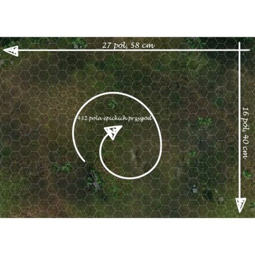 ZMYWALNA KSIĘGA RPG A3 SIATKA HEX + MARKER