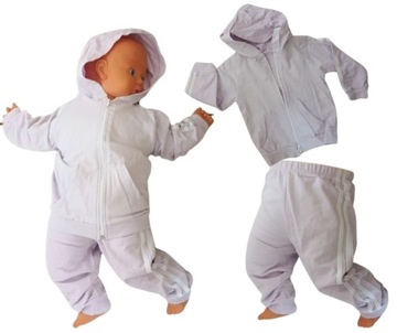2 cz. Dres komplet BLUZA rozpinana z kapturem +SPODNIE dla dziewczynki 92