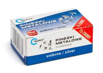 Pinezki srebrne opk 100szt