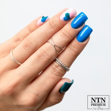 NTN премиум -гибридный лак для ногтей 287 весенний кобальт селфи