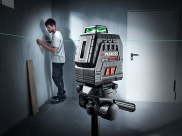 Перезаряжаемый перекрестный лазер PKLLP 360 B3 со штативом PARKSIDE PERFORMANCE