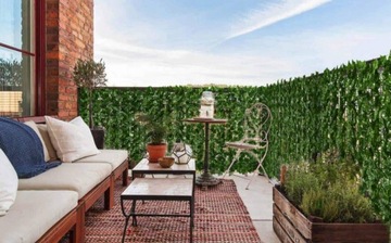 Искусственная живая изгородь, плющ, сетка для балкона, коврик для балкона, 0,5х3 м.