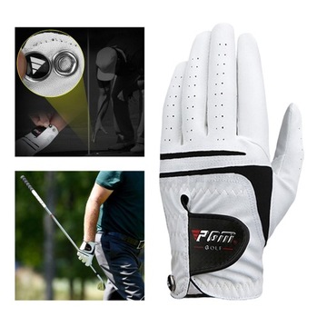 Rękawiczki golfowe męskie, lewa, prawa, ze znacznikiem piłki, skórzane, oddychające, lewe 24
