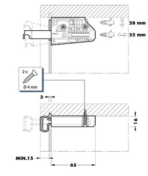 МЕБЕЛЬНЫЕ ПОДВЕСКИ CAMAR 806 КОМПЛЕКТ ЛЕВЫЙ + ПРАВЫЙ