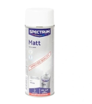 FARBA W SPRAY BIAŁY MAT MATOWA LAKIER 400 ML